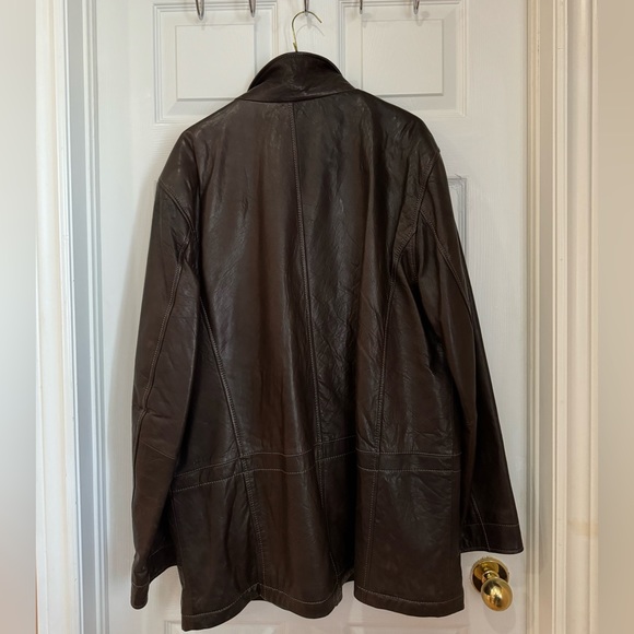 Classic Mens Danier brown leather jacket with vest New condition premium quality - Picture 2 of 4
